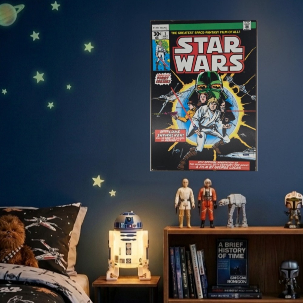 Star Wars #1 Comic Cover Wood Wall‎ Plaque Art Silver Buffalo 13x19